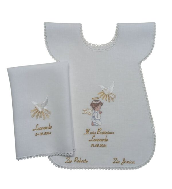 BAT00010-A Angelo in ginocchio con colomba celeste