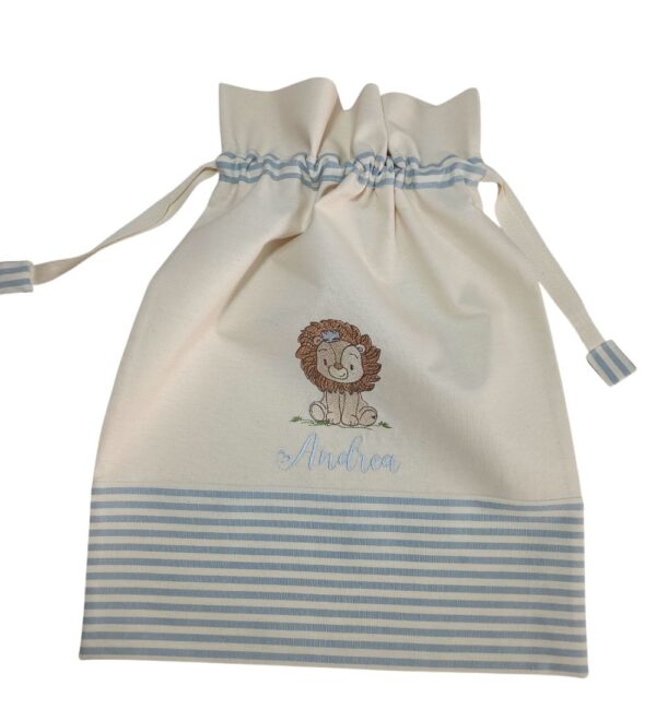 SAC00001-1 Sacca nascita con bavetta leoncino