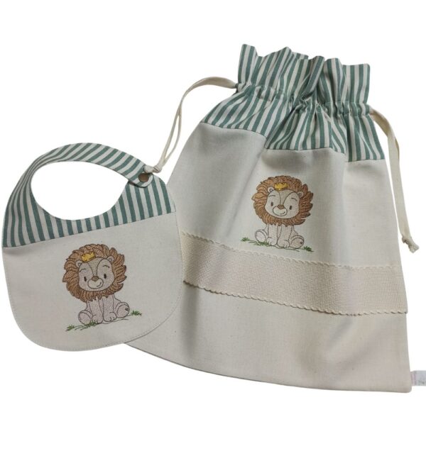 SAC00001 Sacca nascita con bavetta leoncino