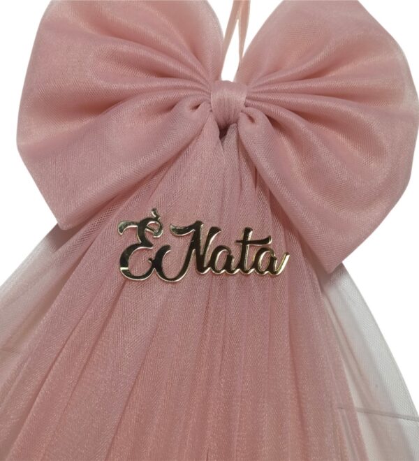 Fiocco nascita in tulle rosa antico fuori porta2 Fiocco nascita in tulle rosa antico fuori porta2