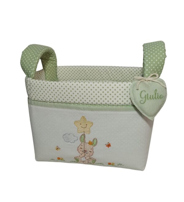 Porta accessori coniglietto verde1 Porta accessori coniglietto verde1