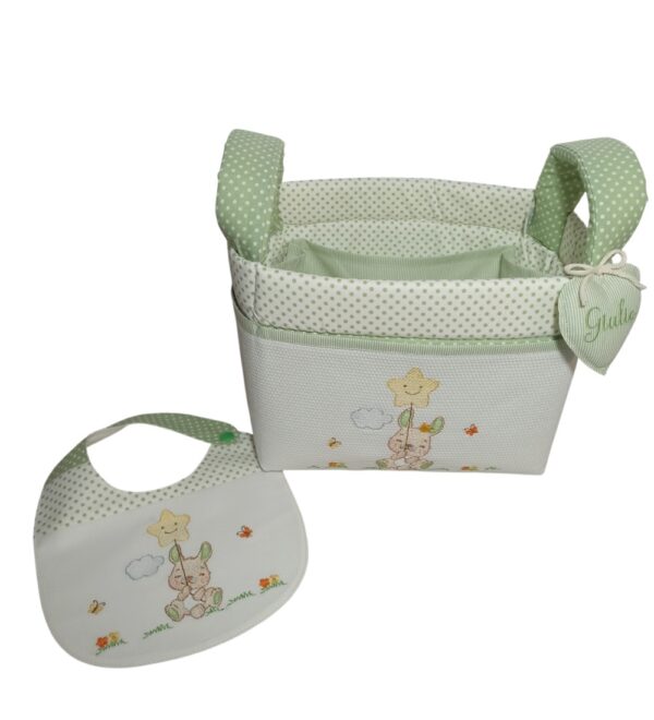 Porta accessori coniglietto verde3 Porta accessori coniglietto verde3