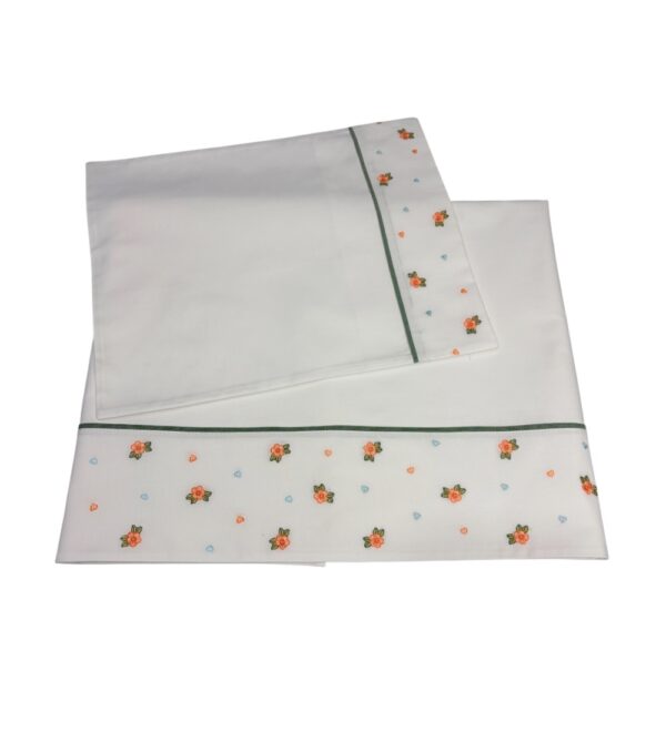 Lenzuolo carrozzina con fiori1